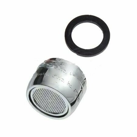 AMERICAN IMAGINATIONS 0.9375 in. Round Chrome-Black Faucet Aerator in Rubber- Stainless Steel AI-38111